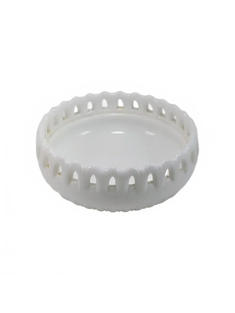 Vtg Fostoria Randolph Milk Glass Bowl